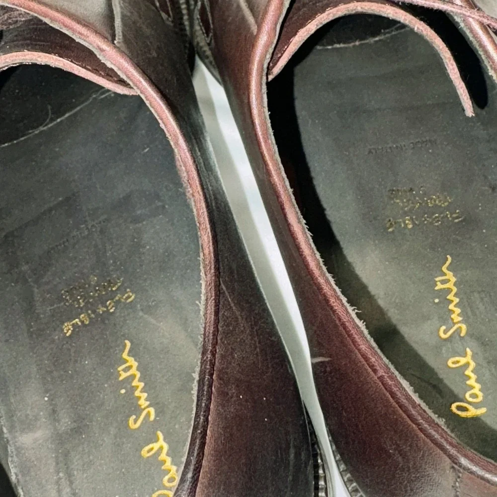 Paul Smith Antique Leather Oxford Flexible Travel Shoes Mens 11‎ USMade in Italy
